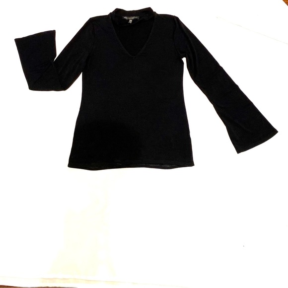 White House Black Market Blouse V-Neck Long Sleeve Stretchy - Picture 6 of 10